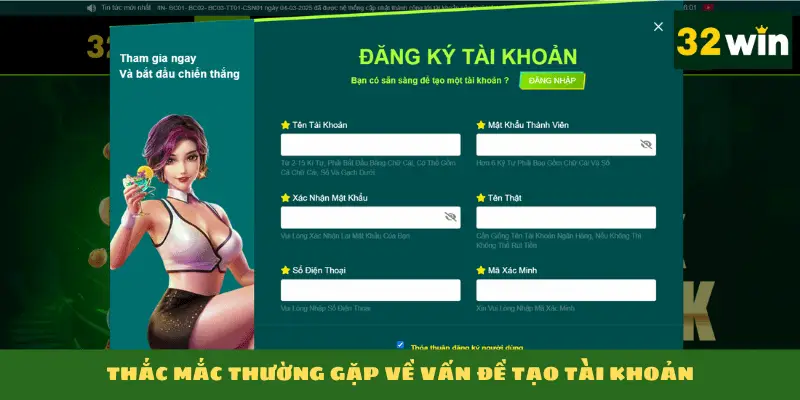 Thắc mắc thường gặp về vấn đề tạo tài khoản