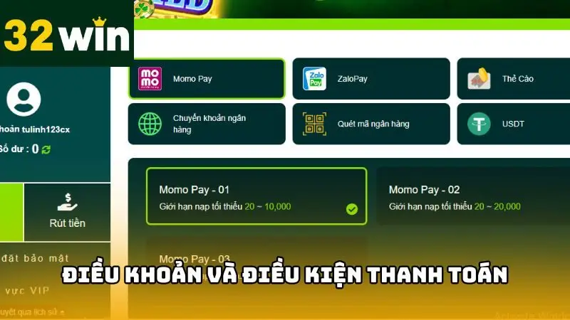 Nhà cái có các chính sách riêng về thanh toán cần tuân theo
