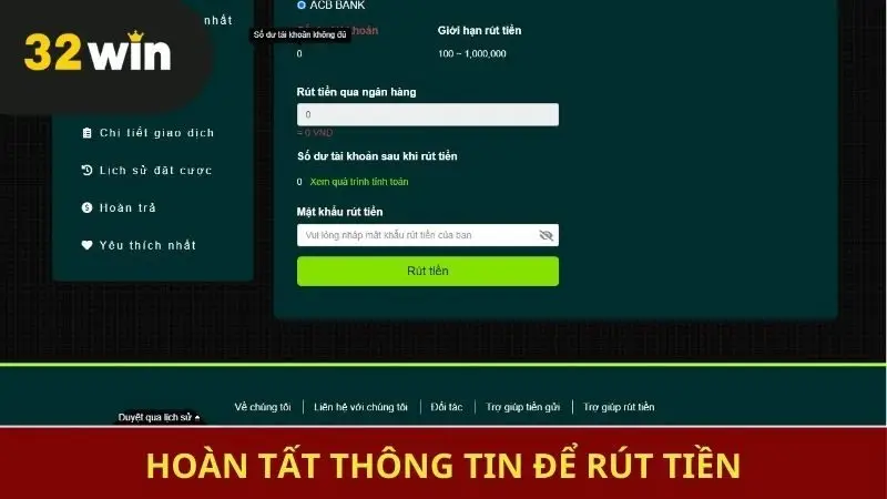 Kết thúc giao dịch