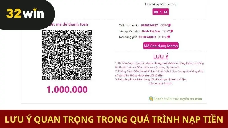 Lưu ý khi tiến hành giao dịch